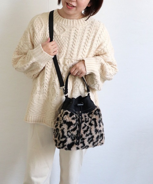 T・S・L（ティーエスエル）の「ボア2wayショルダーバッグ（ショルダーバッグ・レディース・チャコールグレー/レオパード/ベージュ・FREE）」の18枚目の写真