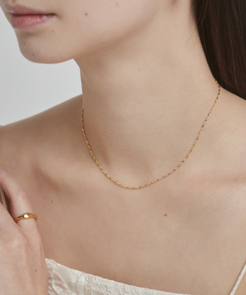 ciite'（シーテ）の「glitter chain necklace / グリッターチェーンネックレス（ネックレス・レディース・ゴールド/シルバー/ピンクゴールド・FREE）」の19枚目の写真