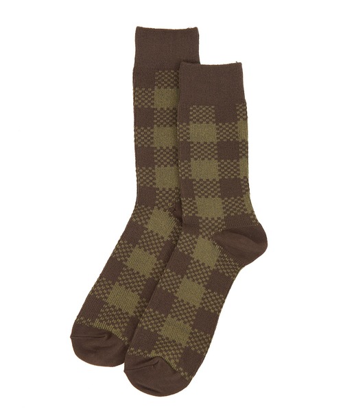 an meets zakka チェック柄ソックス / 靴下 メンズ ブロックチェック