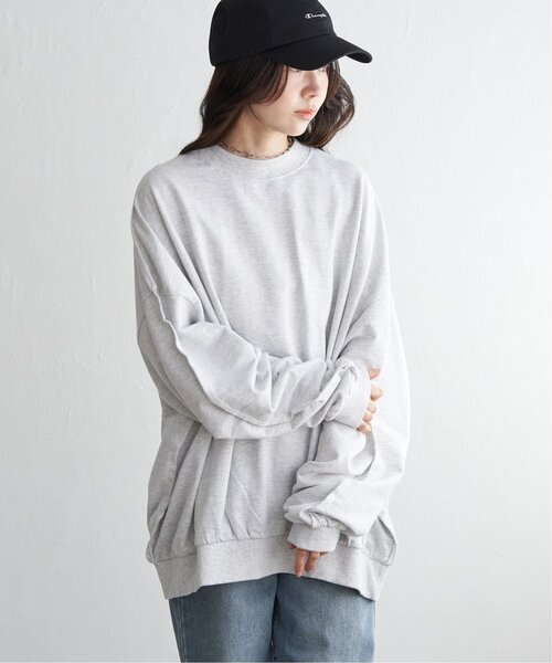 VENCEEXCHANGE(ヴァンスエクスチェンジ)の「インサイドアウトプルオーバー(スウェット・レディース・ライトグレー/クリーム/ブラック・FREE)」の15枚目の写真