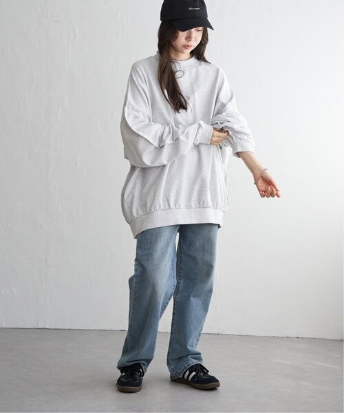 VENCEEXCHANGE(ヴァンスエクスチェンジ)の「インサイドアウトプルオーバー(スウェット・レディース・ライトグレー/クリーム/ブラック・FREE)」の19枚目の写真