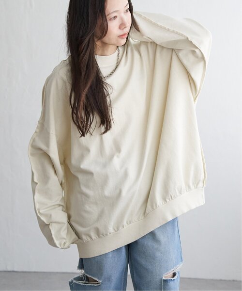 VENCEEXCHANGE(ヴァンスエクスチェンジ)の「インサイドアウトプルオーバー(スウェット・レディース・ライトグレー/クリーム/ブラック・FREE)」の20枚目の写真