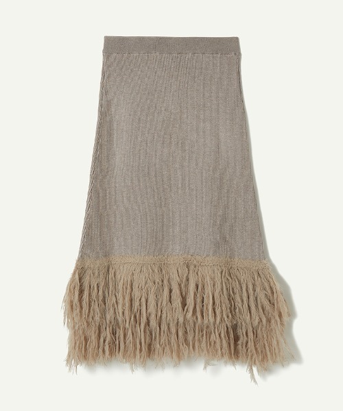 Knitted Fringe Skirt（スカート）｜leinwande（ラインヴァンド）