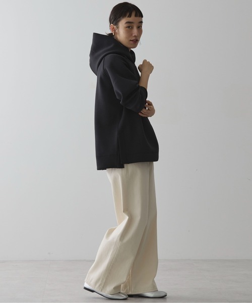 AMERICAN HOLIC（アメリカンホリック）の「サイドスリットポンチパーカー（パーカー・レディース・グレイッシュベージュ/グレー系その他/ダークネイビー・M/L）」の8枚目の写真