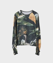 UNITED TOKYO | シャトープリントギャザートップス(Tシャツ/カットソー)
