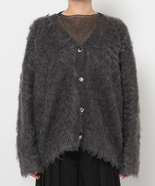 HARE（ハレ）の「ビンテージライクVネックニットカーディガン(HARE)（カーディガン/ボレロ・レディース・イエロー/グレー/ブルー・FREE）」の14枚目の写真