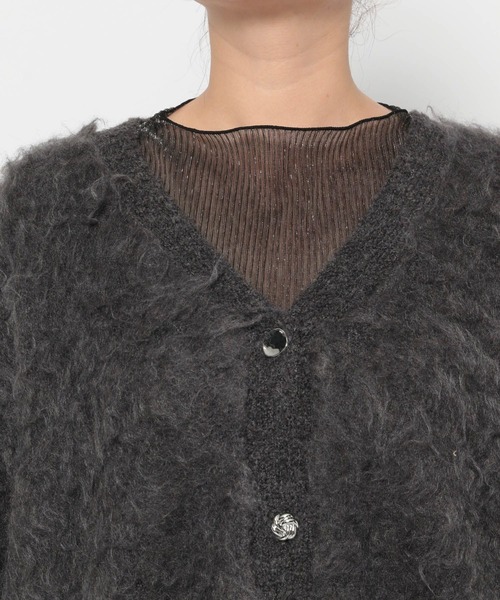 HARE（ハレ）の「ビンテージライクVネックニットカーディガン(HARE)（カーディガン/ボレロ・レディース・イエロー/グレー/ブルー・FREE）」の17枚目の写真