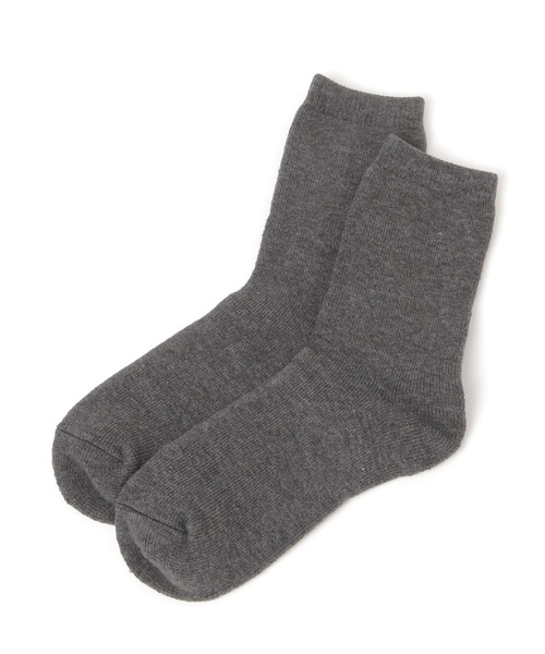 GLOBAL WORK Smile Seed Store（グローバルワーク スマイルシードストア）の「あたたか裏パイルハーフ/149285（ソックス/靴下・レディース・ブルー/レッド/チャコールグレー/ブラック/アイボリー・FREE）」の4枚目の写真