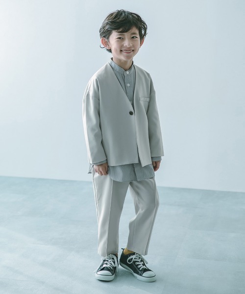 フォーマル ノーカラージャケット セットアップ(ロングパンツ)（スーツ
