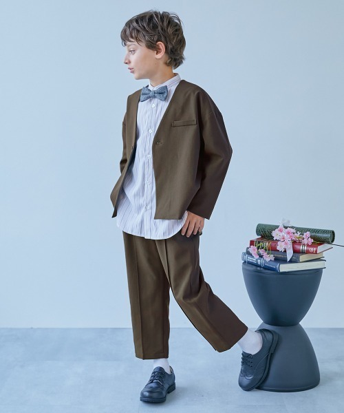 フォーマル ノーカラージャケット セットアップ(ロングパンツ)（スーツ