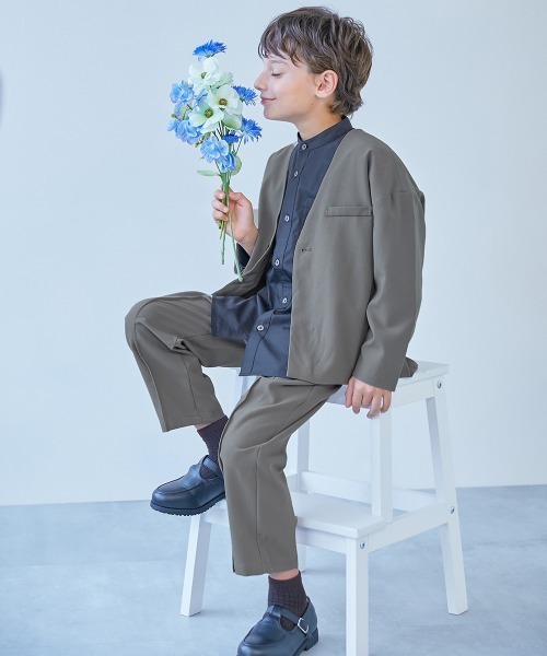 フォーマル ノーカラージャケット セットアップ(ロングパンツ)（スーツ