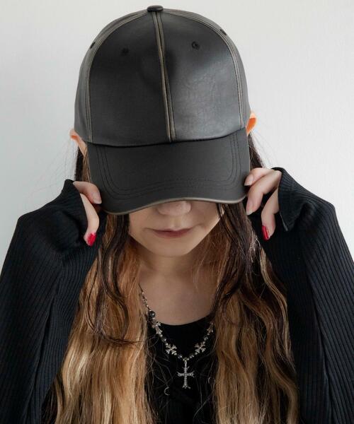 WEGO(ウィゴー)の「WEGO/ヴィンテージPUキャップ(キャップ・レディース・ブラウン/ブラック・FREE)」の1枚目の写真