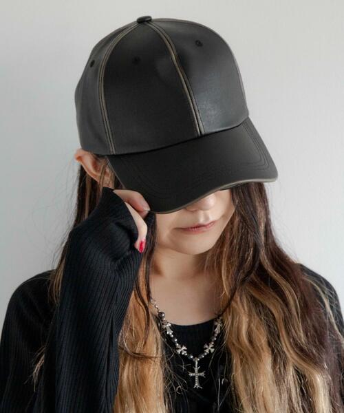 WEGO(ウィゴー)の「WEGO/ヴィンテージPUキャップ(キャップ・レディース・ブラウン/ブラック・FREE)」の4枚目の写真