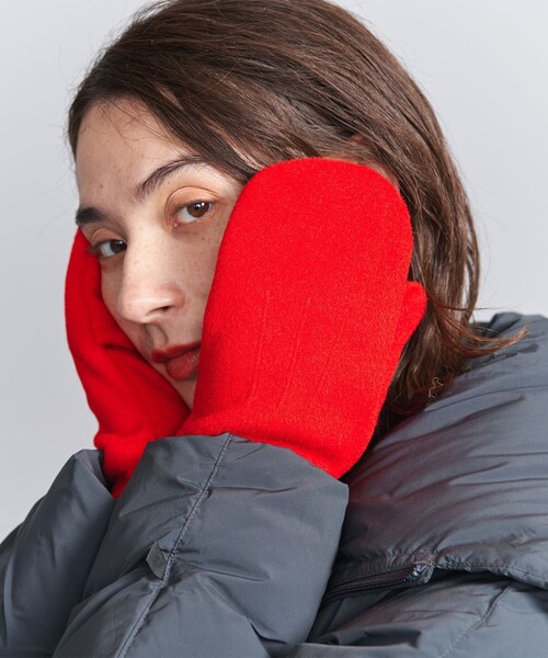 BEAUTY&YOUTH UNITED ARROWS(ビューティーアンドユースユナイテッドアローズ)の「フリース コード ミトン(手袋・レディース・ブラック/レッド/ブラウン・FREE)」の3枚目の写真
