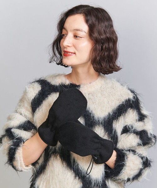 BEAUTY&YOUTH UNITED ARROWS(ビューティーアンドユースユナイテッドアローズ)の「フリース コード ミトン(手袋・レディース・ブラック/レッド/ブラウン・FREE)」の7枚目の写真