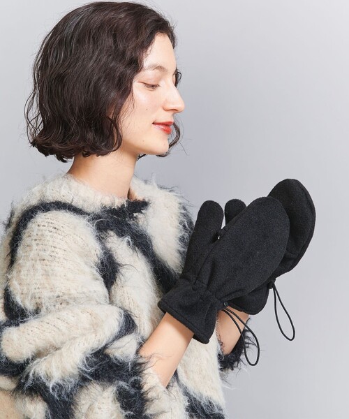 BEAUTY&YOUTH UNITED ARROWS(ビューティーアンドユースユナイテッドアローズ)の「フリース コード ミトン(手袋・レディース・ブラック/レッド/ブラウン・FREE)」の8枚目の写真