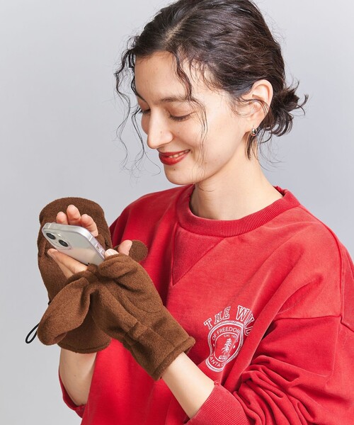 BEAUTY&YOUTH UNITED ARROWS(ビューティーアンドユースユナイテッドアローズ)の「フリース コード ミトン(手袋・レディース・ブラック/レッド/ブラウン・FREE)」の9枚目の写真