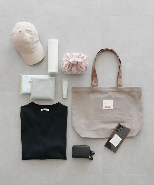 CRAFT STANDARD BOUTIQUE（クラフトスタンダードブティック）の「【追加】akha. キャンバストート/A4サイズ（トートバッグ・レディース・グレー/ナチュラル/ラベンダー・FREE）」の6枚目の写真