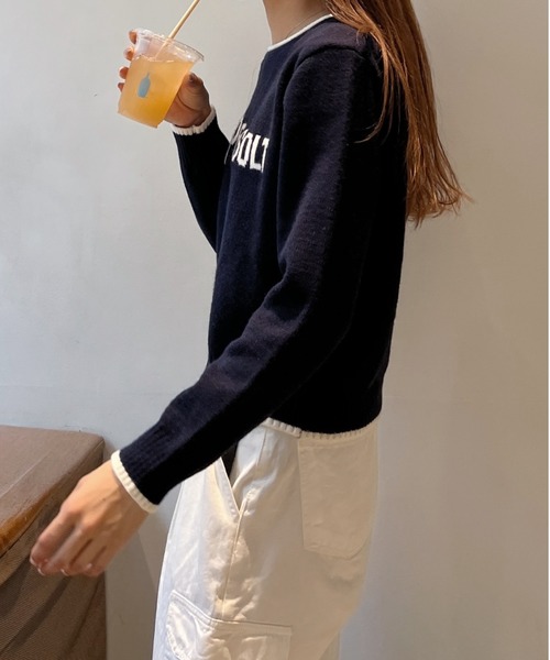 Sorriso（ソリッソ）の「peppersalt 配色ニット（ニット/セーター・レディース・ブラック・FREE）」の8枚目の写真