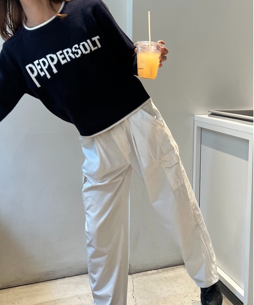 Sorriso（ソリッソ）の「peppersalt 配色ニット（ニット/セーター・レディース・ブラック・FREE）」の10枚目の写真