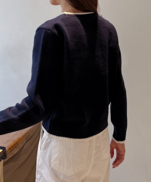 Sorriso（ソリッソ）の「peppersalt 配色ニット（ニット/セーター・レディース・ブラック・FREE）」の12枚目の写真