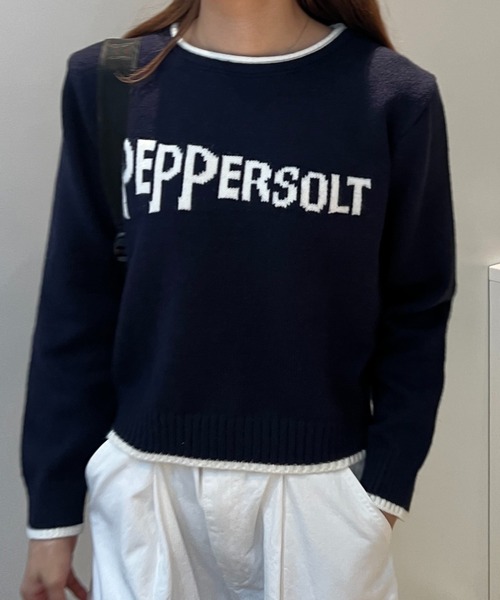 Sorriso（ソリッソ）の「peppersalt 配色ニット（ニット/セーター・レディース・ブラック・FREE）」の14枚目の写真