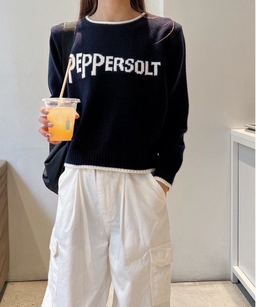 Sorriso（ソリッソ）の「peppersalt 配色ニット（ニット/セーター・レディース・ブラック・FREE）」の16枚目の写真