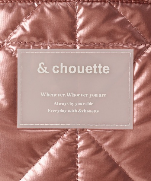 & chouette(アンドシュエット)の「メタリックカラーキルティングトートバッグ(トートバッグ・レディース・ダークグレー/ホワイト/スモークピンク/ネイビー・FREE)」の20枚目の写真