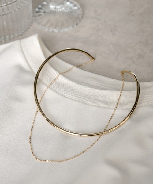 BAYFLOW（ベイフロー）の「プレーン2連チョーカー（チョーカー・レディース・ゴールド/シルバー・FREE）」の2枚目の写真