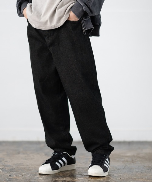 SIDEWAY STANCE(サイドウェイスタンス)の「【SIDEWAY STANCE】10.5oz ワイド テーパード デニムパンツ(デニムパンツ・メンズ・ブラック系/ブルー/ブラック・MEDIUM/LARGE/X-LARGE)」の9枚目の写真