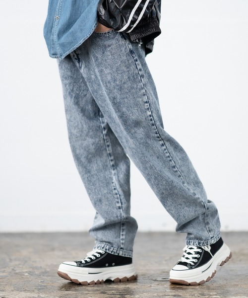 SIDEWAY STANCE(サイドウェイスタンス)の「【SIDEWAY STANCE】10.5oz ワイド テーパード デニムパンツ(デニムパンツ・メンズ・ブラック系/ブルー/ブラック・MEDIUM/LARGE/X-LARGE)」の13枚目の写真