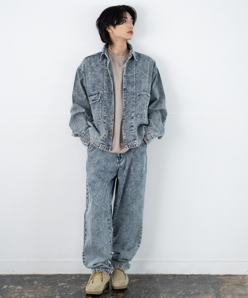 SIDEWAY STANCE(サイドウェイスタンス)の「【SIDEWAY STANCE】10.5oz ワイド テーパード デニムパンツ(デニムパンツ・メンズ・ブラック系/ブルー/ブラック・MEDIUM/LARGE/X-LARGE)」の17枚目の写真