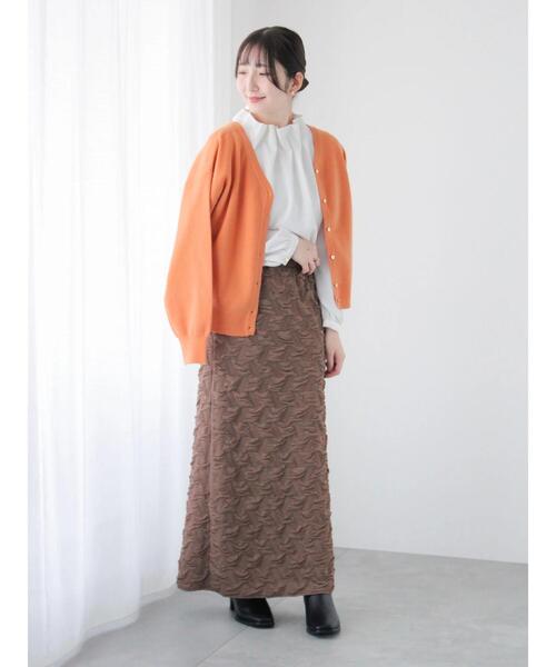 Te chichi TERRASSE(テチチテラス)の「◎カットフリルナロースカート(スカート・レディース・ブラック/オフホワイト/モカ・F)」の15枚目の写真