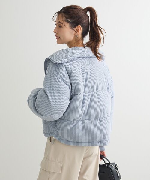 Green　Parks（グリーンパークス）の「・swing by コーデュロイスタンドブルゾン（ブルゾン・レディース・アイボリー/グレー/チャコールグレー・FREE）」の6枚目の写真