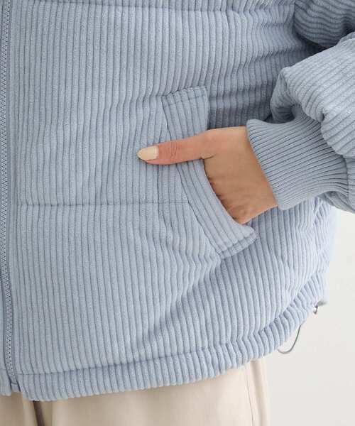 Green　Parks（グリーンパークス）の「・swing by コーデュロイスタンドブルゾン（ブルゾン・レディース・アイボリー/グレー/チャコールグレー・FREE）」の8枚目の写真