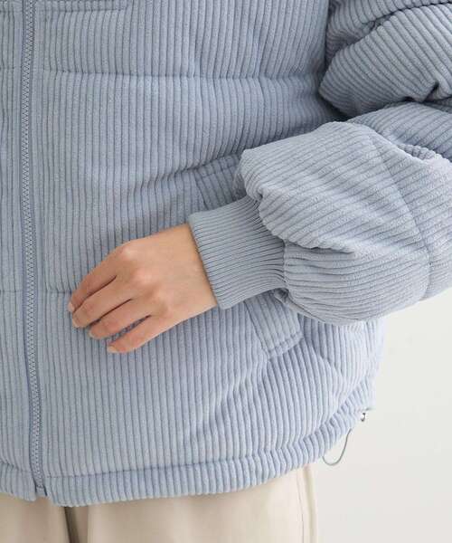 Green　Parks（グリーンパークス）の「・swing by コーデュロイスタンドブルゾン（ブルゾン・レディース・アイボリー/グレー/チャコールグレー・FREE）」の9枚目の写真