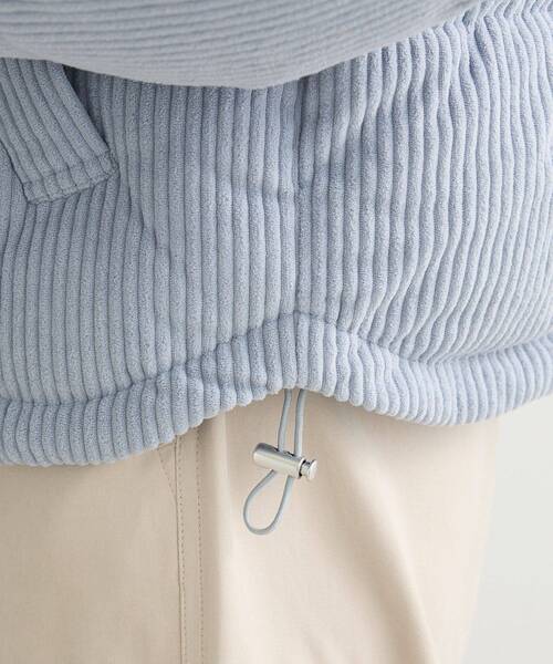 Green　Parks（グリーンパークス）の「・swing by コーデュロイスタンドブルゾン（ブルゾン・レディース・アイボリー/グレー/チャコールグレー・FREE）」の10枚目の写真