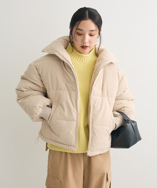 Green　Parks（グリーンパークス）の「・swing by コーデュロイスタンドブルゾン（ブルゾン・レディース・アイボリー/グレー/チャコールグレー・FREE）」の15枚目の写真