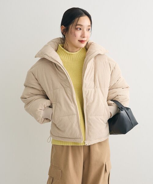 Green　Parks（グリーンパークス）の「・swing by コーデュロイスタンドブルゾン（ブルゾン・レディース・アイボリー/グレー/チャコールグレー・FREE）」の16枚目の写真