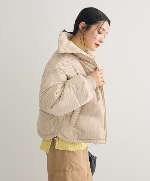 Green　Parks（グリーンパークス）の「・swing by コーデュロイスタンドブルゾン（ブルゾン・レディース・アイボリー/グレー/チャコールグレー・FREE）」の17枚目の写真