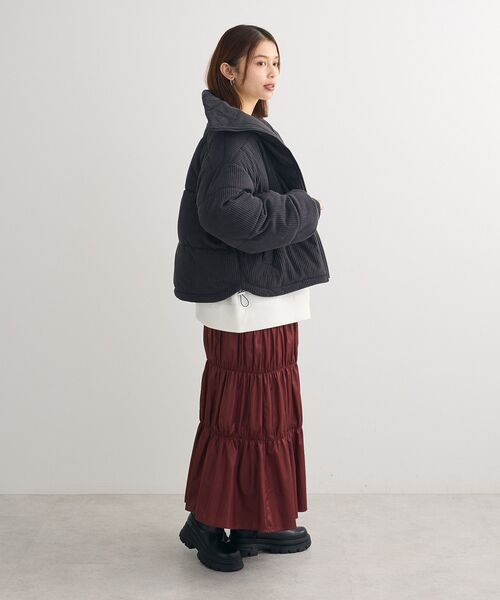 Green　Parks（グリーンパークス）の「・swing by コーデュロイスタンドブルゾン（ブルゾン・レディース・アイボリー/グレー/チャコールグレー・FREE）」の19枚目の写真