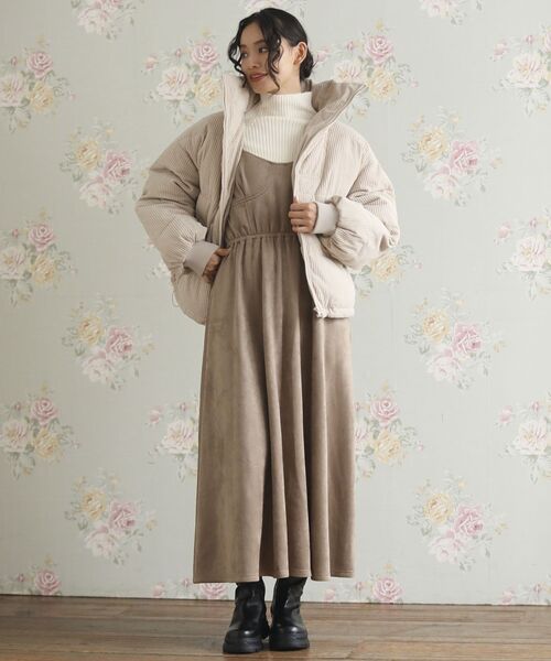 Green　Parks（グリーンパークス）の「・swing by コーデュロイスタンドブルゾン（ブルゾン・レディース・アイボリー/グレー/チャコールグレー・FREE）」の22枚目の写真