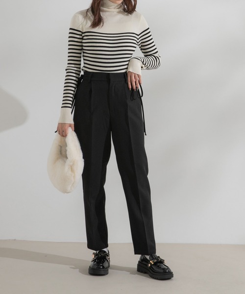 rectangle（レクタングル）の「サイドリボンテーパードパンツ【大きいサイズ有】（その他パンツ・レディース・ブラック/ドット/ホワイト・MEDIUM/LARGE/X-LARGE/XX-LARGE）」の13枚目の写真