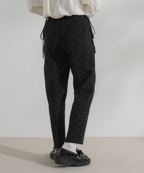 rectangle（レクタングル）の「サイドリボンテーパードパンツ【大きいサイズ有】（その他パンツ・レディース・ブラック/ドット/ホワイト・MEDIUM/LARGE/X-LARGE/XX-LARGE）」の21枚目の写真