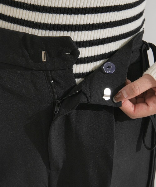 rectangle（レクタングル）の「サイドリボンテーパードパンツ【大きいサイズ有】（その他パンツ・レディース・ブラック/ドット/ホワイト・MEDIUM/LARGE/X-LARGE/XX-LARGE）」の17枚目の写真