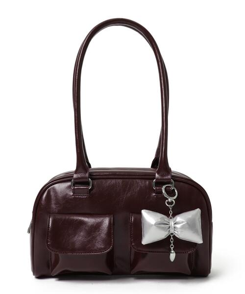 WEGO（ウィゴー）の「WEGO/チャーム付きボストンバッグ（ボストンバッグ・レディース・ホワイト/ブラウン系その他/ブラック/ブルー系その他/ワイン/ライトピンク・FREE）」の17枚目の写真