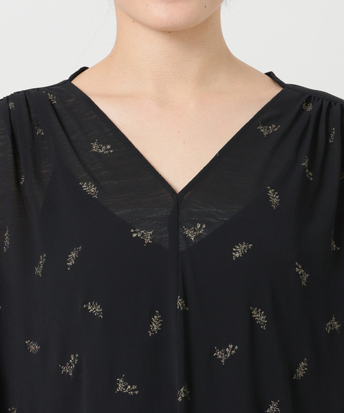 Noble(ノーブル)の「スパークプリントマキシワンピース(ワンピース・レディース・ブラック/ベージュ・FREE)」の14枚目の写真