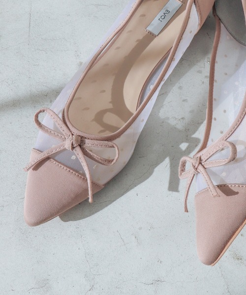 【軽量・柔らかい】チュールバレエパンプス IY5617（パンプス）｜EVOL（イーボル）