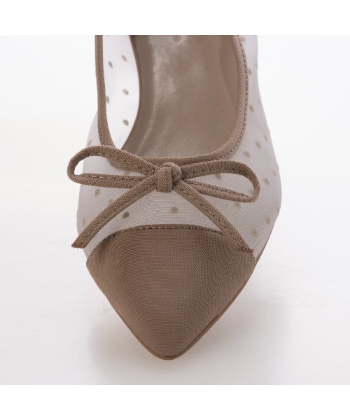 EVOL(イーボル)の「【軽量・柔らかい】チュールバレエパンプス IY5617(バレエシューズ・レディース・ブラック/ベージュ/ゴールド/シルバー/ベージュ系その他・22.0cm/22.5cm/23.0cm/23.5cm/24.0cm/24.5cm/25.0cm)」の10枚目の写真