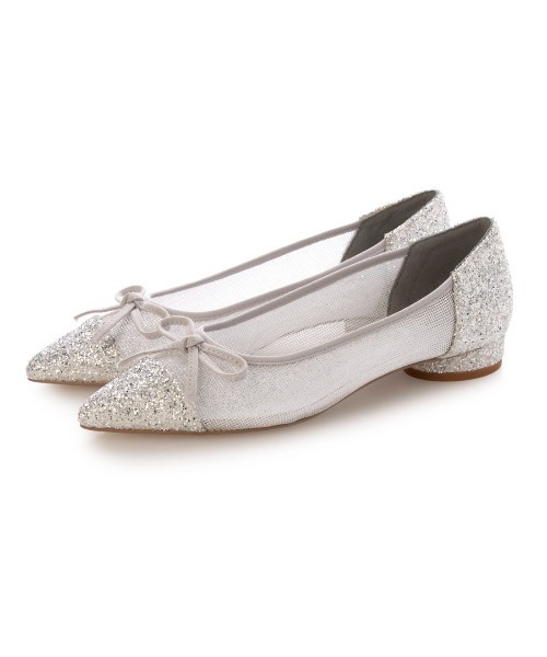 EVOL(イーボル)の「【軽量・柔らかい】チュールバレエパンプス IY5617(バレエシューズ・レディース・ブラック/ベージュ/ゴールド/シルバー/ベージュ系その他・22.0cm/22.5cm/23.0cm/23.5cm/24.0cm/24.5cm/25.0cm)」の16枚目の写真